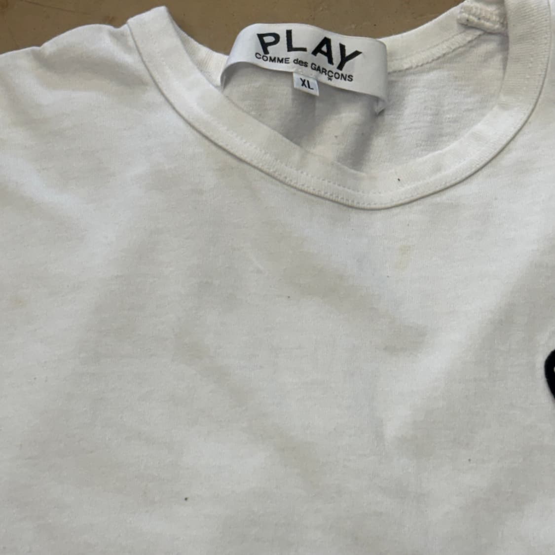 🫶🏻꼼데가르송 Black 하트 와펜 White 반팔티 🫶🏻 상품이미지7