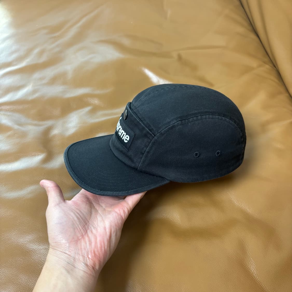 Supreme 슈프림 워시드 블랙 캠프캡 모자 (Washed Black) 상품이미지4