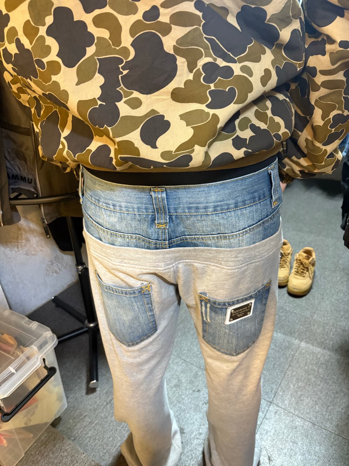 돌체앤가바나 하이브리드 데님 그레이 새깅 조거팬츠 상품이미지2