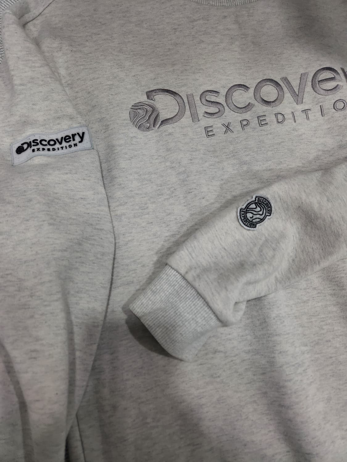 디스커버리 익스페디션 맨투맨 티셔츠 그레이 남성 95사이즈 상품이미지5