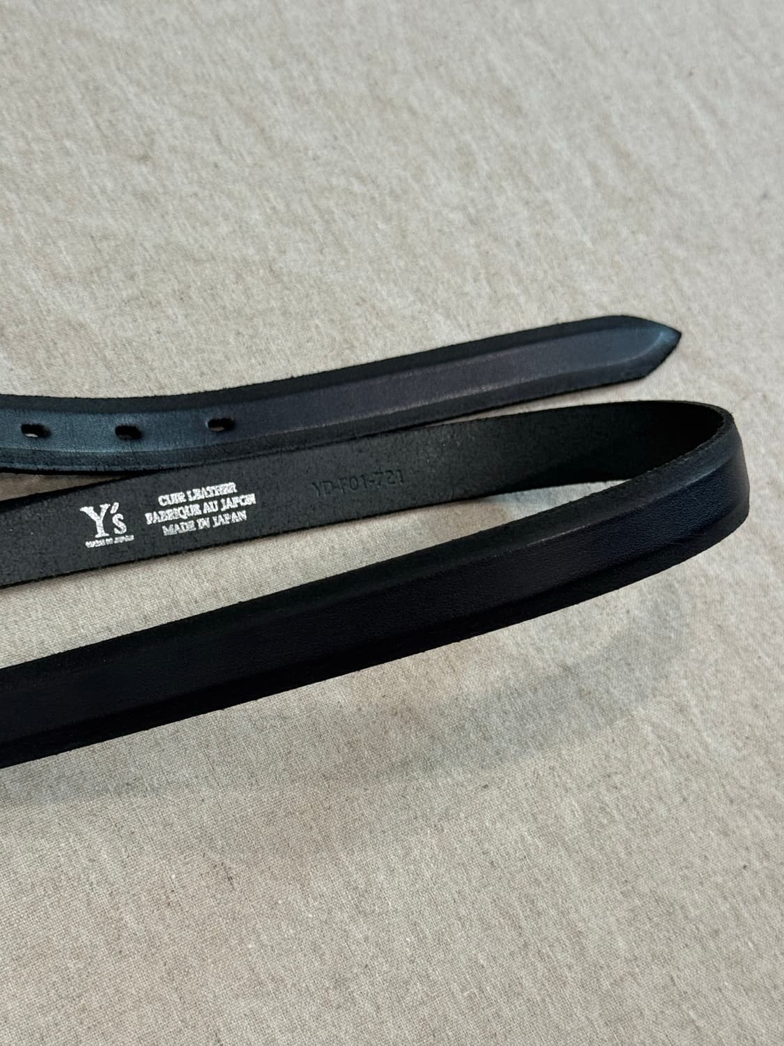 요지야마모토 블랙 버클 레더 벨트 상품이미지4