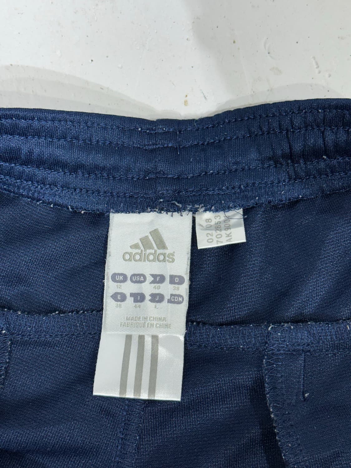 00s 아디다스 네이비 화이트 삼선 로고 와이드 팬츠 L 상품이미지7