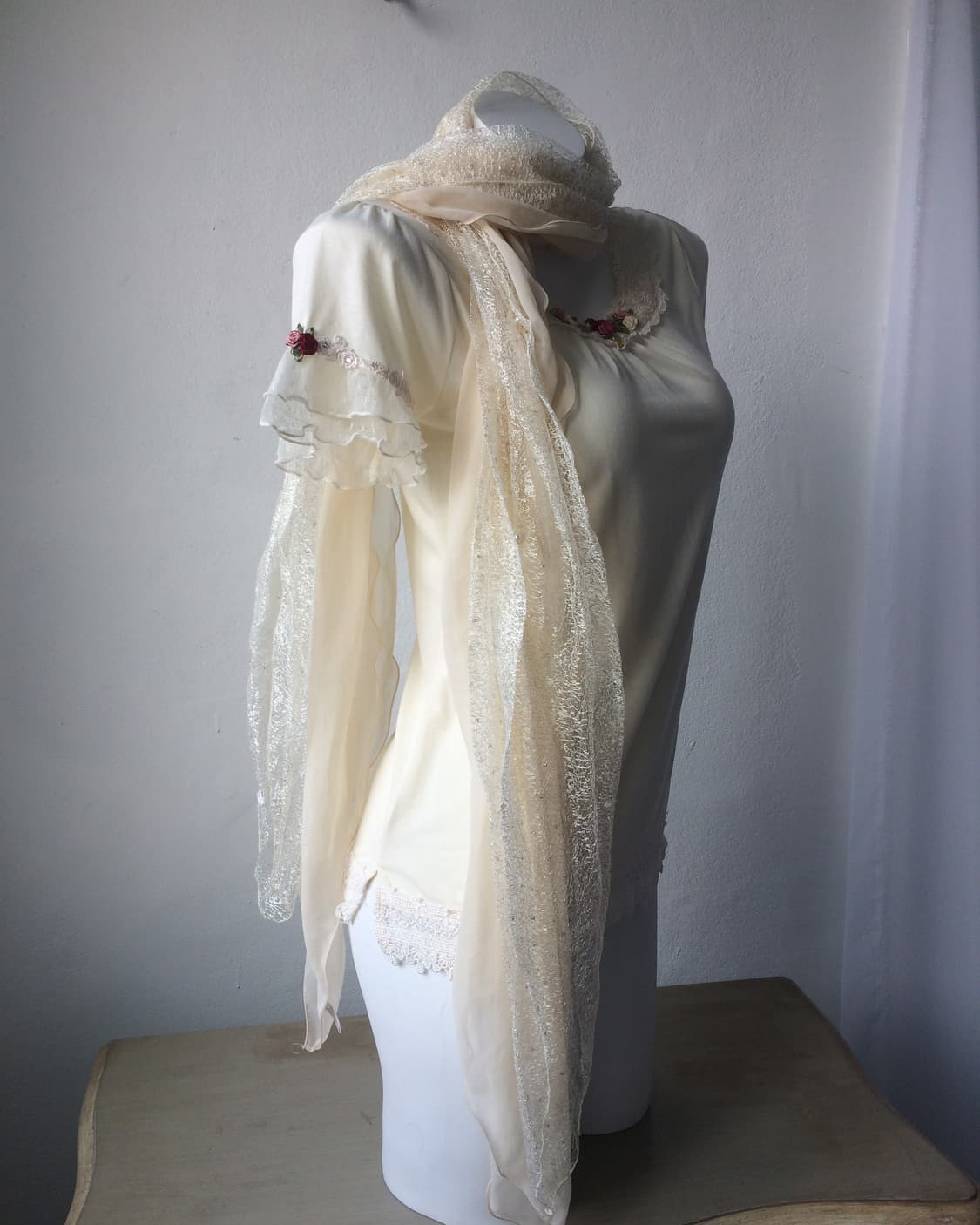 lace trimming scarf 상품이미지3