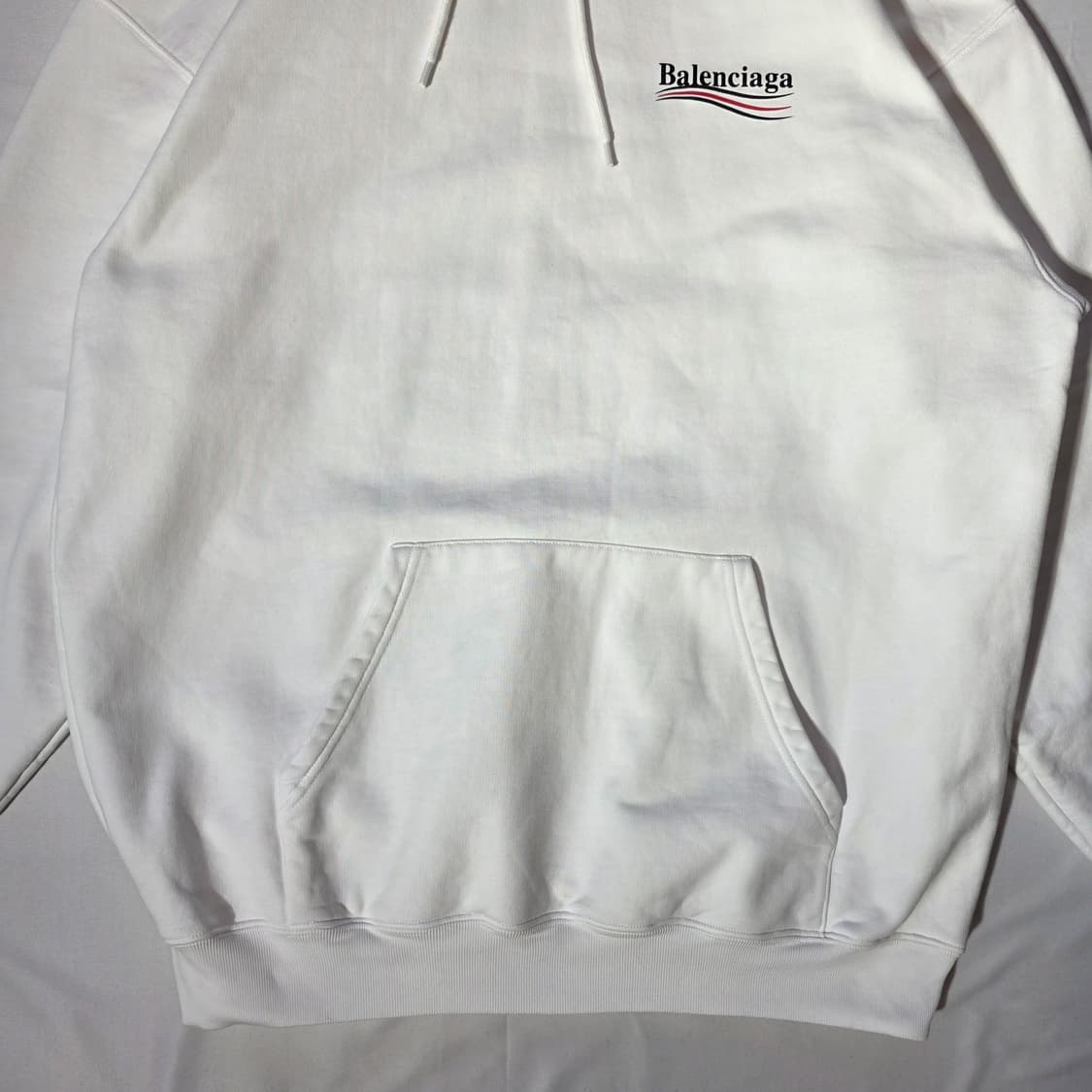 [XS]발렌시아가 폴리티컬 캠페인 로고 화이트 후드티(백화점판) 상품이미지3