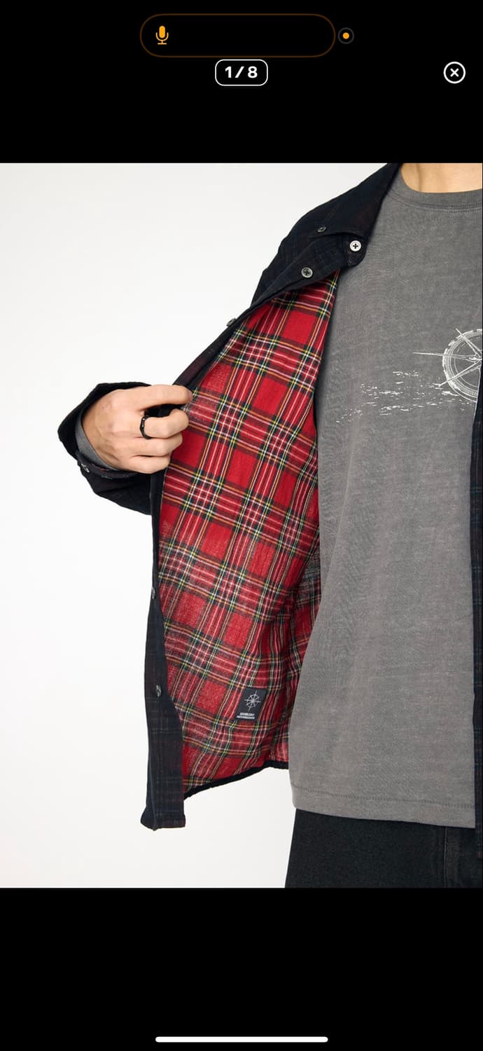 한로로 해칭룸 투페이스 체크 셔츠 레드 2 상품이미지2