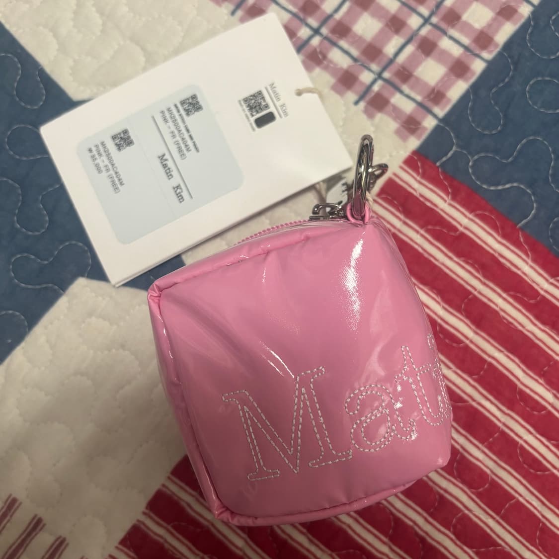 마뗑킴 스티치 큐브 미니 파우치 키링  상품이미지2