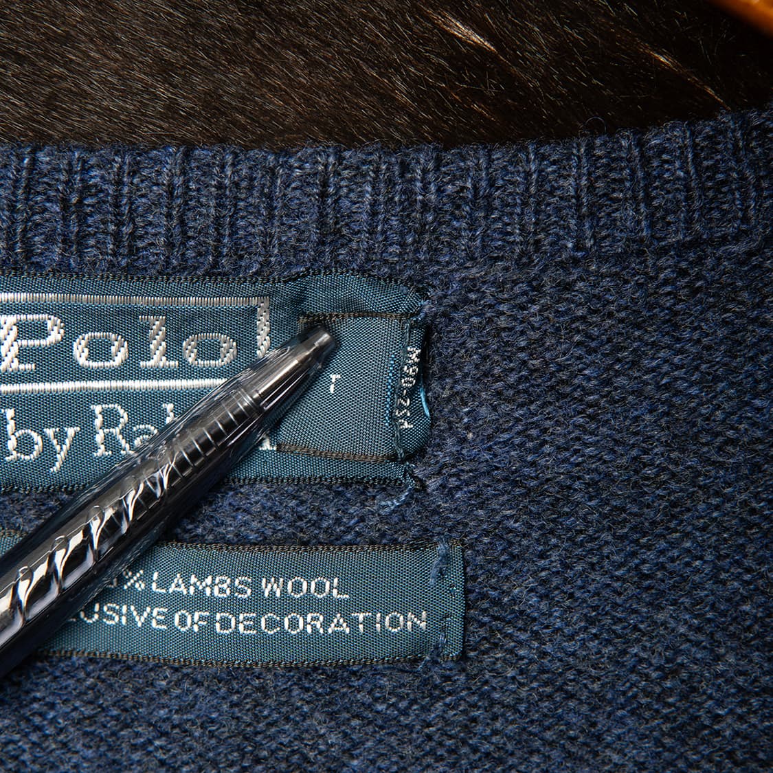 [105] 폴로 랄프로렌 램스울 브이넥 니트 네이비 MT-1318  상품이미지5