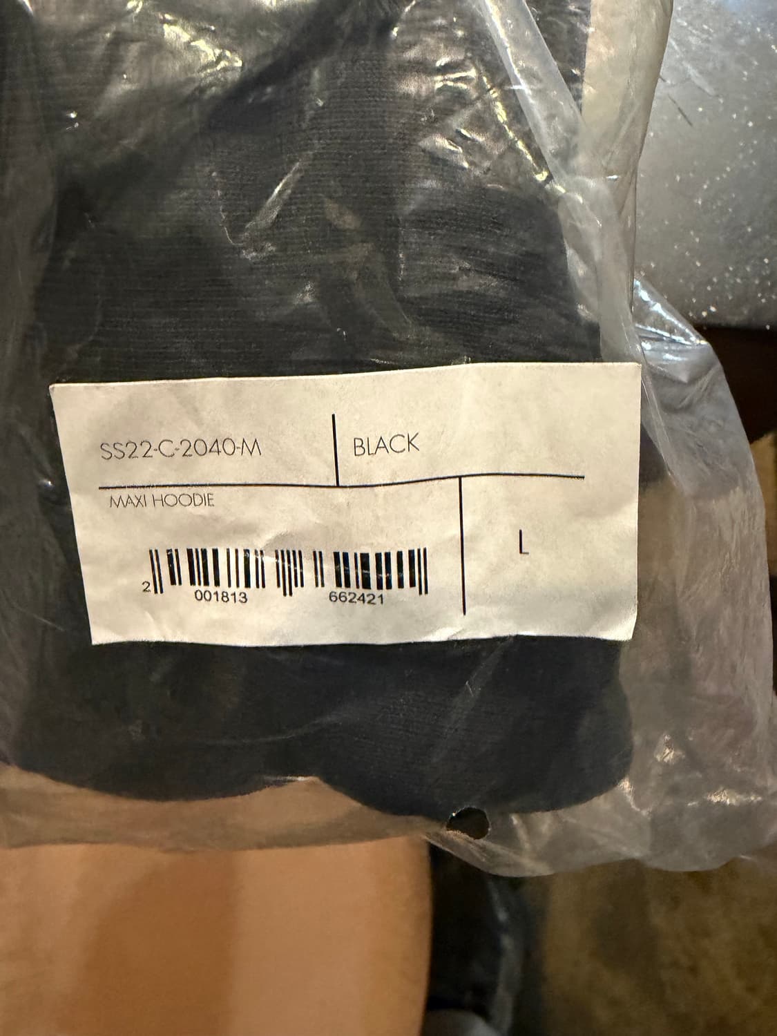 032C MAXI 로고자수 후드 블랙 L 상품이미지6