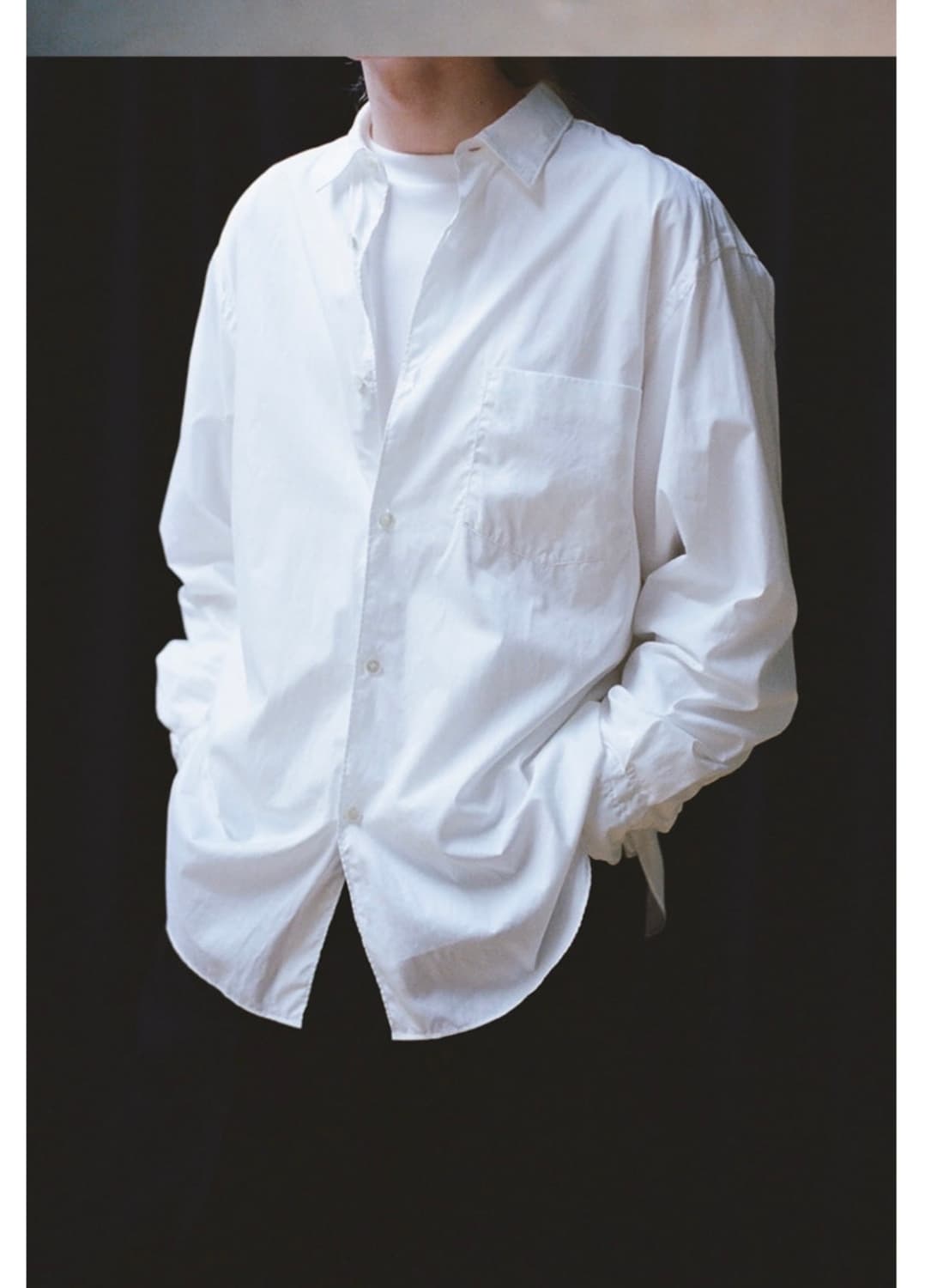 코모리 화이트 셔츠 상품이미지4