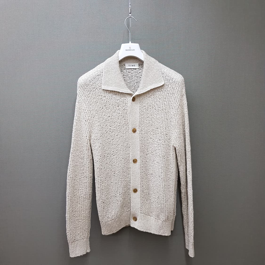 한섬 타임 TIME 2023 오픈 카라 니트 가디건 95사이즈 상품이미지1