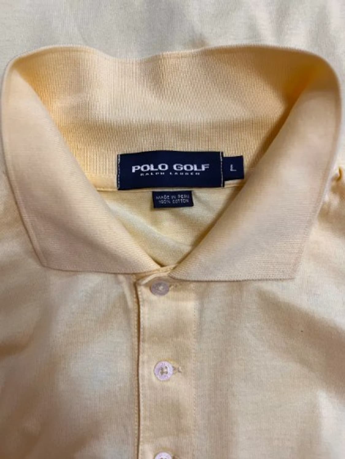 폴로골프 남성 옐로우 카라반팔티셔츠 L 상품이미지4