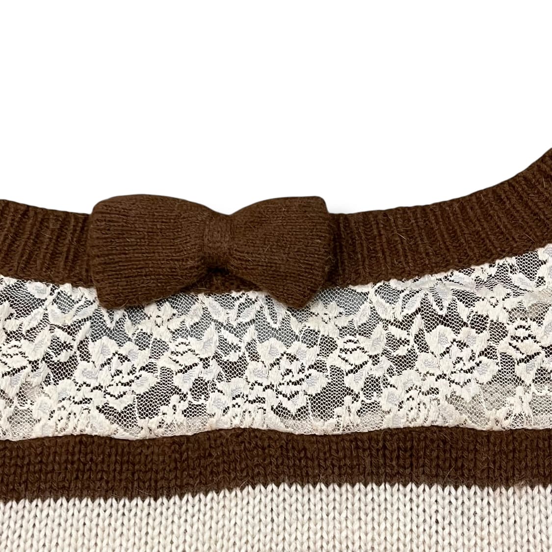  리즈리사 레이스 스트라이프 니트 y14214 상품이미지7