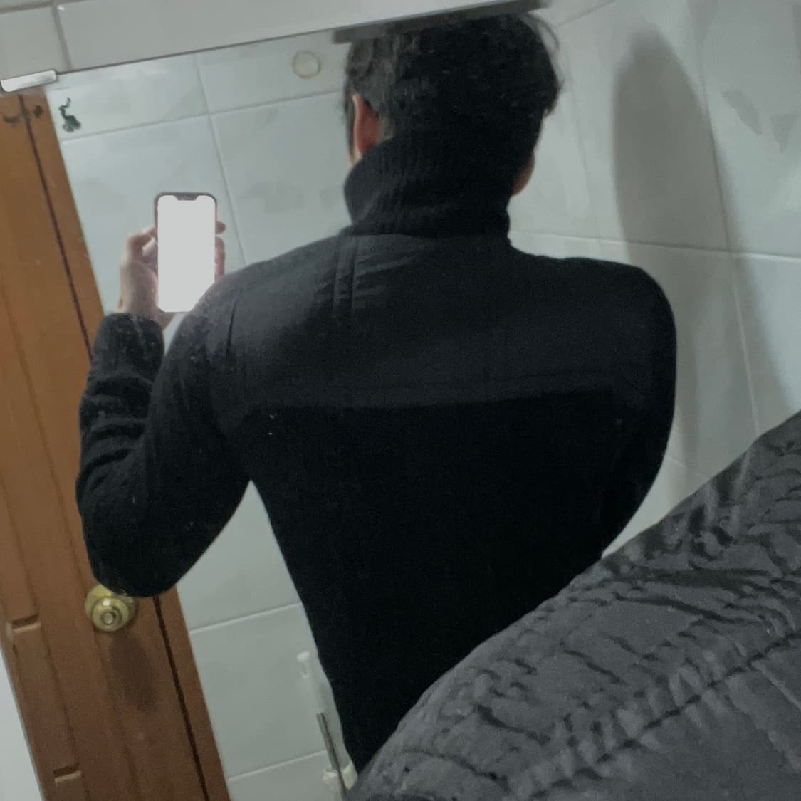 아르마니 익스체인지 하이브리드 하이넥 니트 집업 자켓 상품이미지5