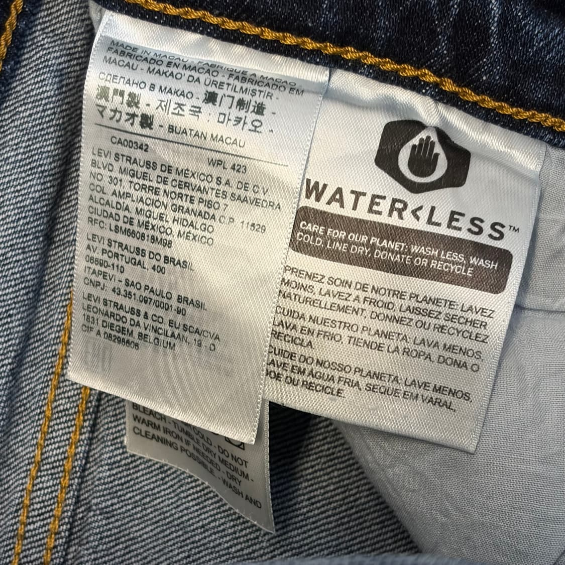 USA 빈티지 리바이스 빅E 웻지스트레이트 여성 청바지 상품이미지4