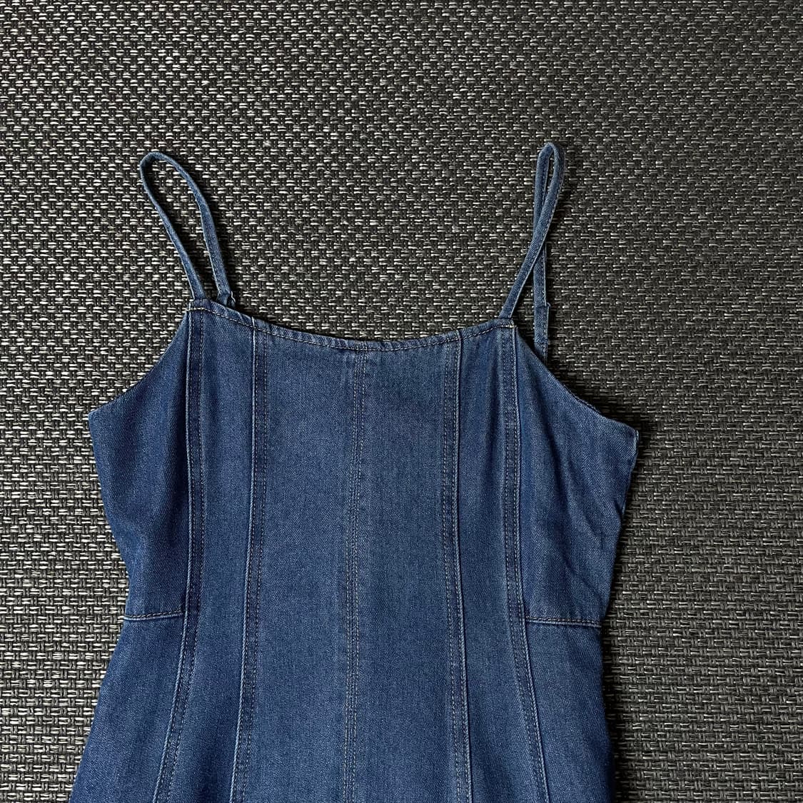 [새상품] 플라스틱아일랜드 데님 나시 롱 원피스 상품이미지3