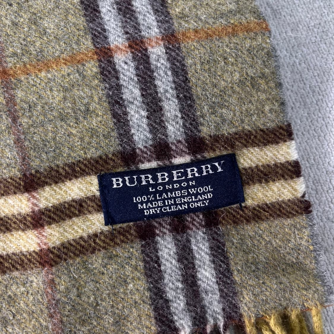 버버리 노바체크 램스울 그린 머플러 상품이미지3