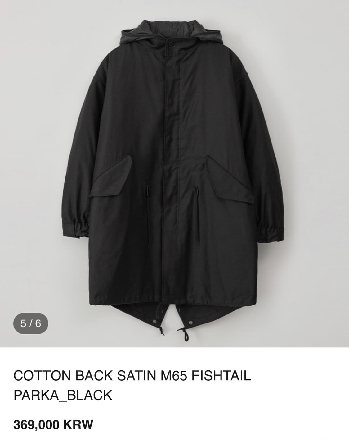 COTTON BACK SATIN M65 FISHTAIL PARKA 상품이미지2