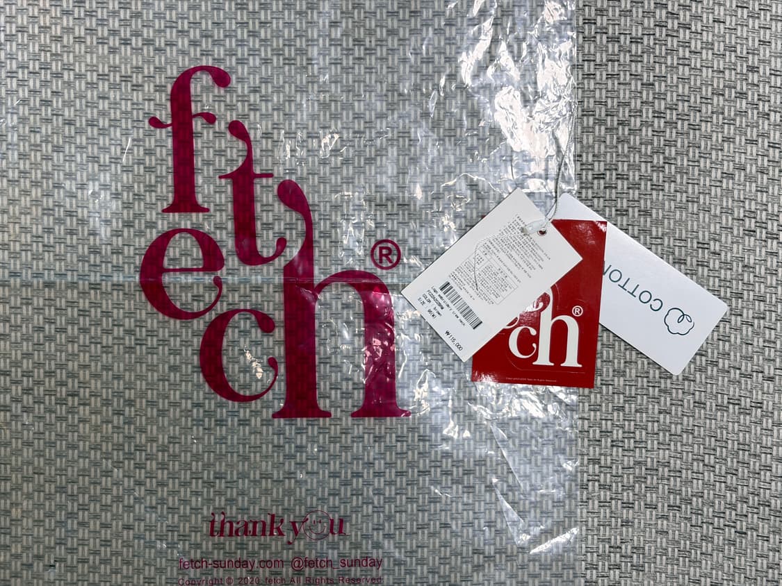 [M] 페치 로고 리버스위브 맨투맨(기모) 상품이미지4