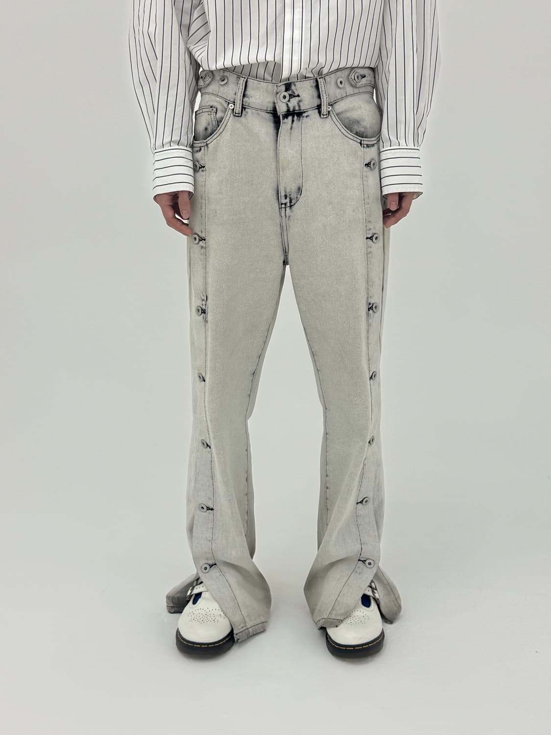 펑첸왕 사이드 버튼 데님 팬츠 상품이미지1