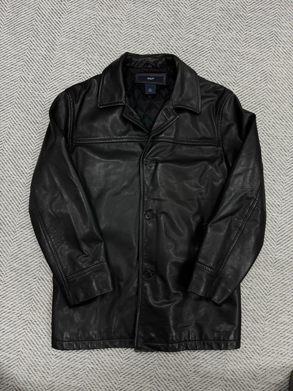 올드 갭 레더 카코트 블랙 L 상품이미지1