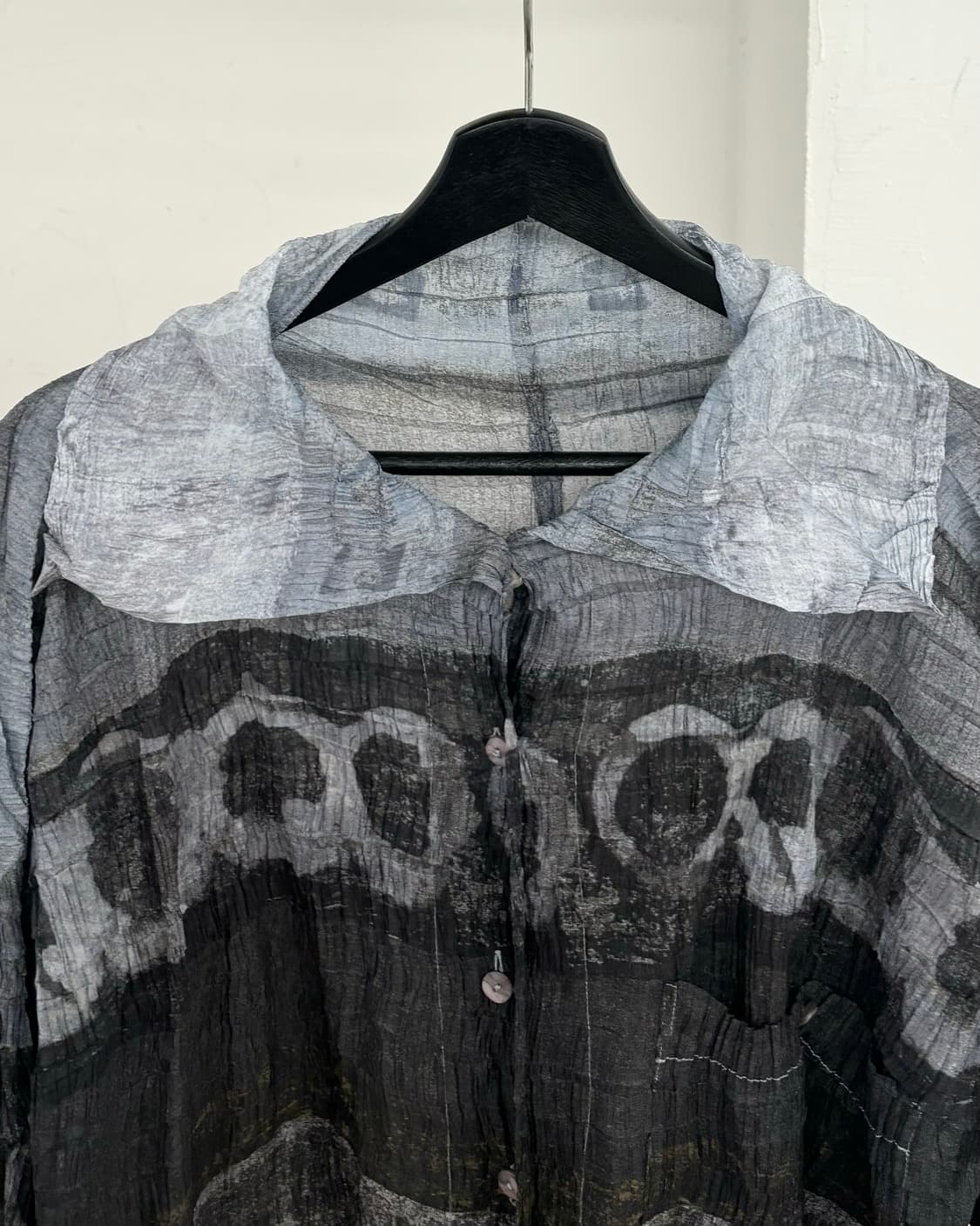 이세이 미야케 그레이 빈티지 프린팅 셔츠 상품이미지2
