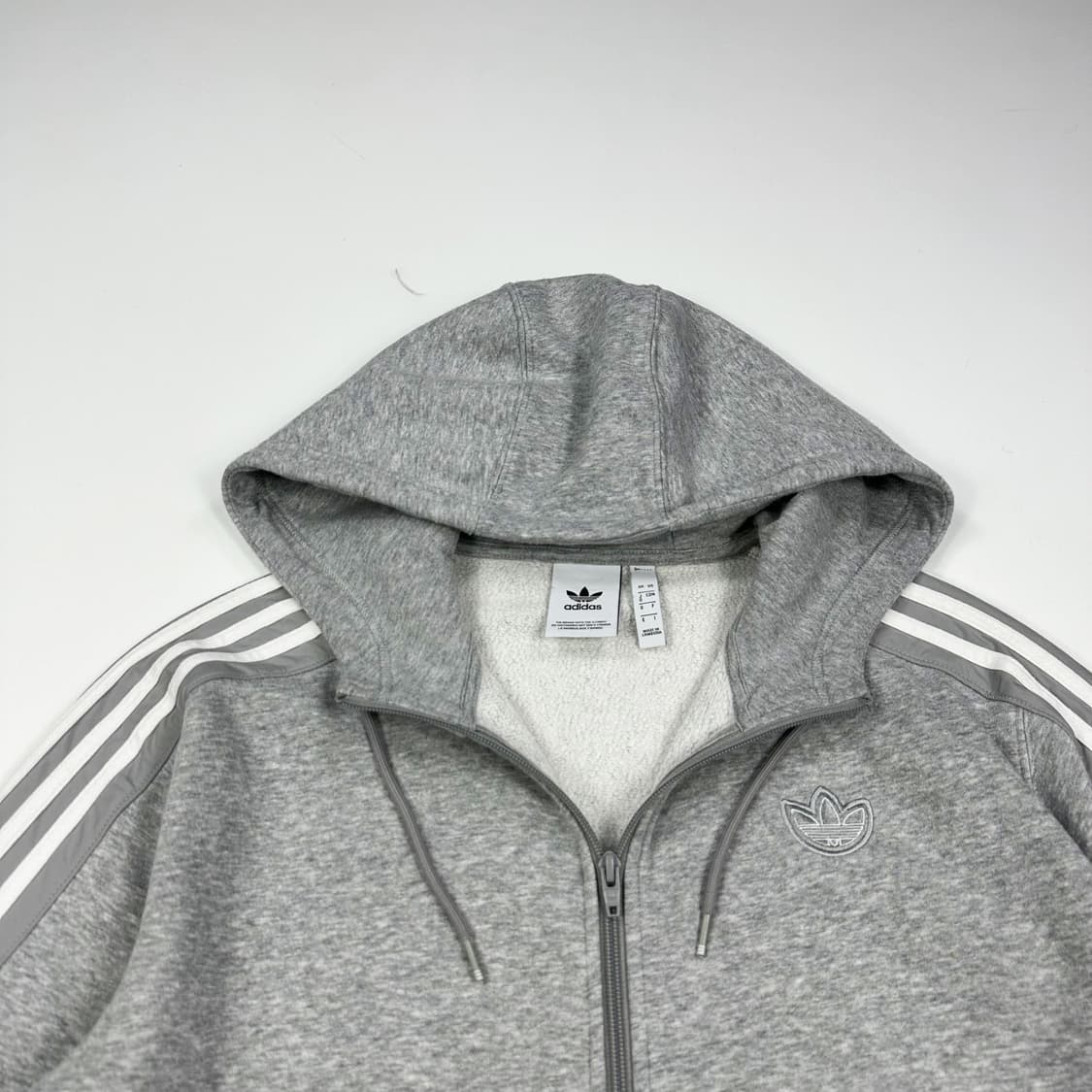 아디다스 트레포일 풀오버 그레이 후드집업 (L) 상품이미지1