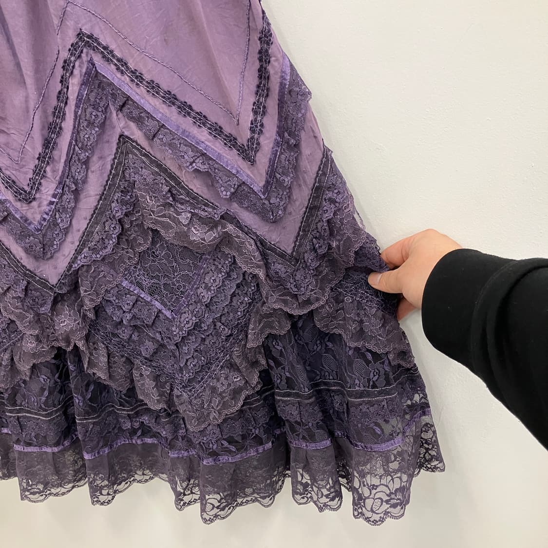 빈티지 레이스 코튼 롱 스커트 상품이미지4