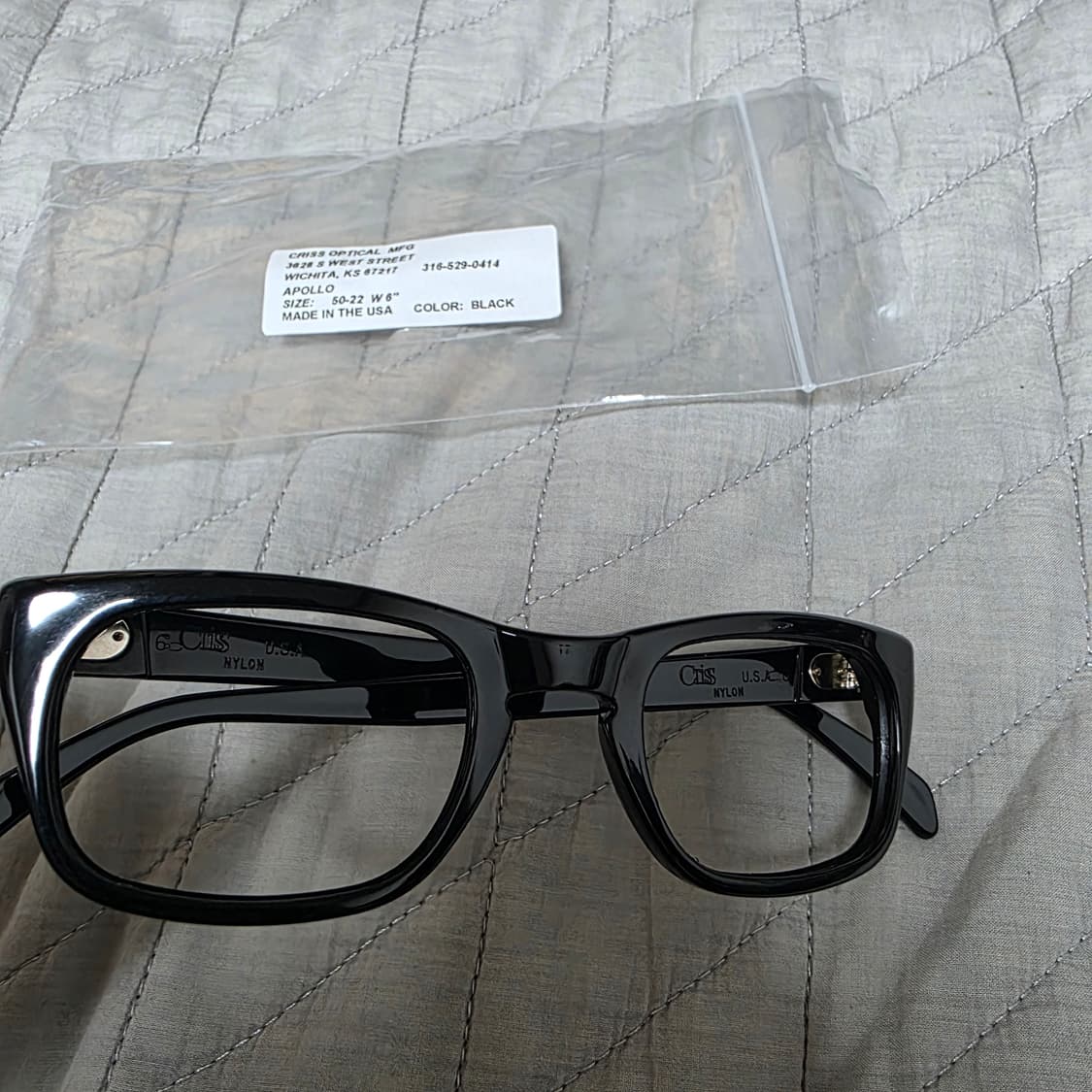 [50-22] 빈티지 크리스 옵티컬 아폴로 APOLLO 블랙 안경테 상품이미지3