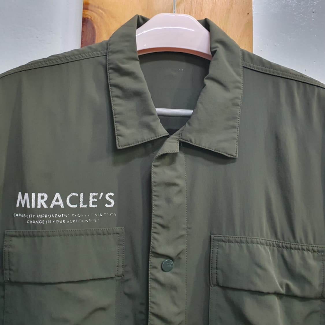 INTER CREW 카키색 셔츠형 자켓(100) 상품이미지7