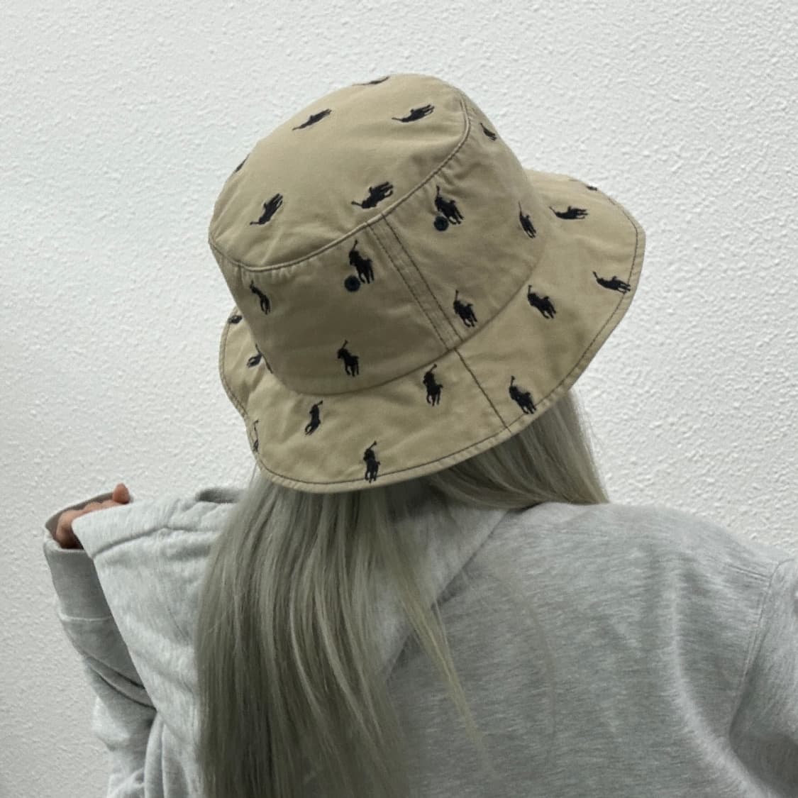 폴로 랄프로렌 네이비포니 아이보리 버킷햇 상품이미지2