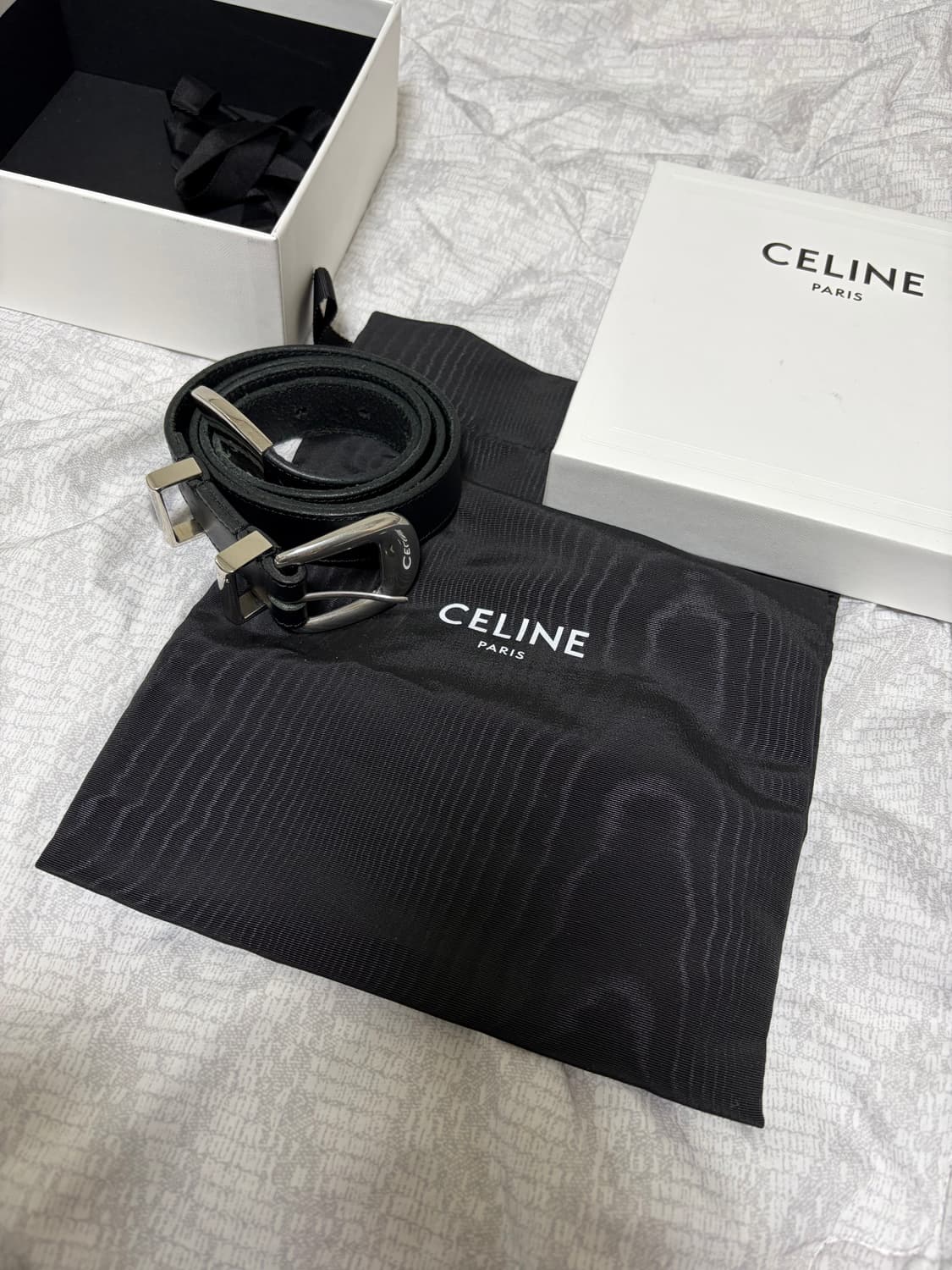 [85]셀린느 미디엄 25MM 웨스턴 벨트 - 빈티지 카프스킨 상품이미지3