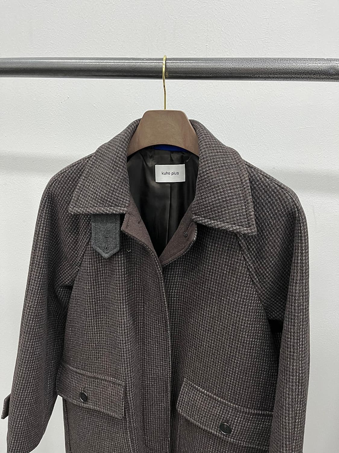 여) 구호 체크 울코트  상품이미지2