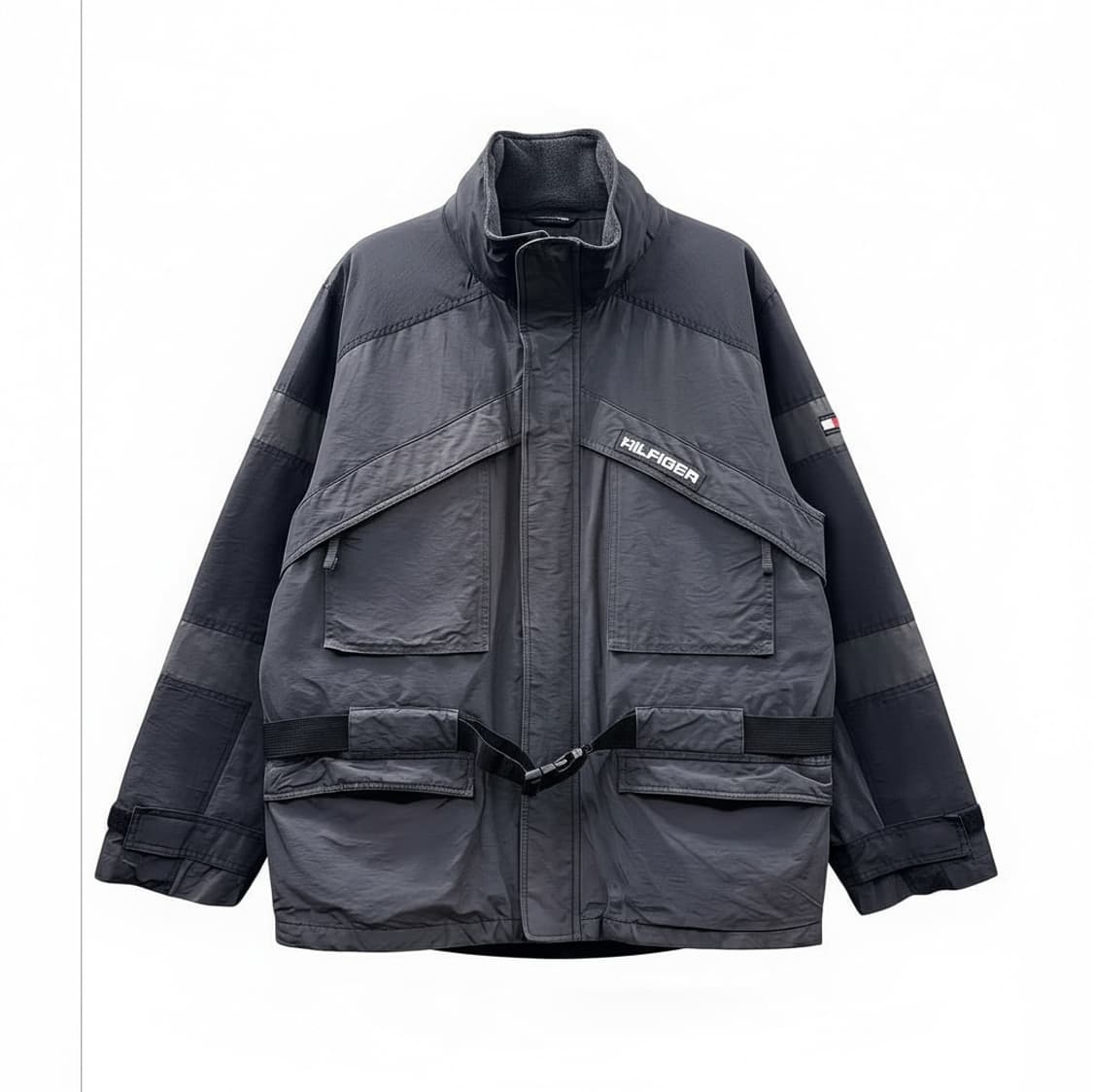 타미힐피거 아웃도어 테크자켓 기모안감 버클 디테일 차콜 상품이미지1