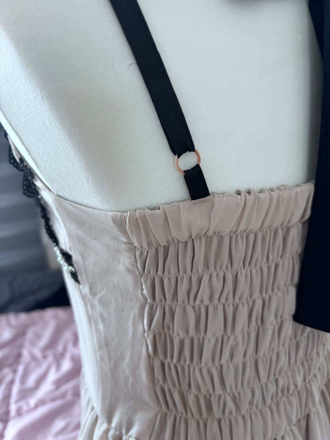 엑시즈팜 빈티지 리본 쉬폰 원피스 드레스 히메갸루 상품이미지5