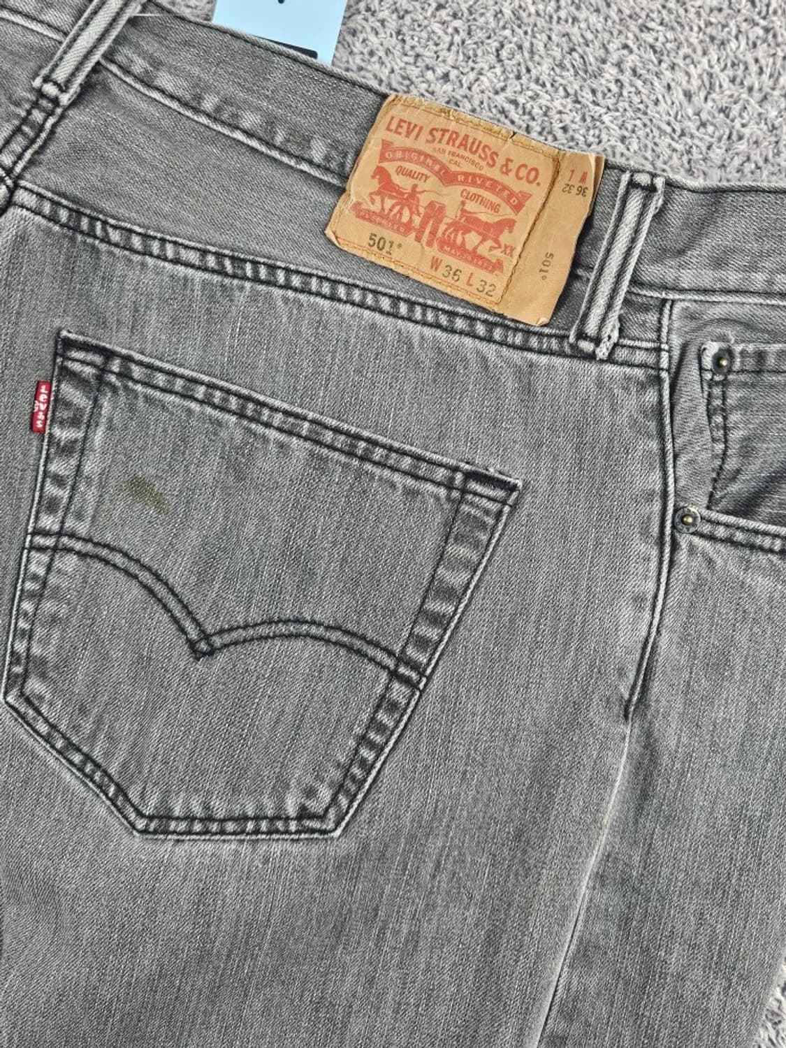 리바이스 501 그레이 진 팬츠 ( 36X32 ) / 11328 상품이미지8