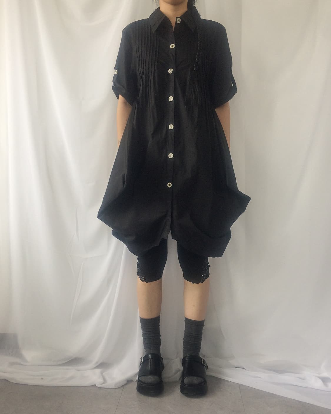 Balloon fit shirt onepiece 상품이미지6