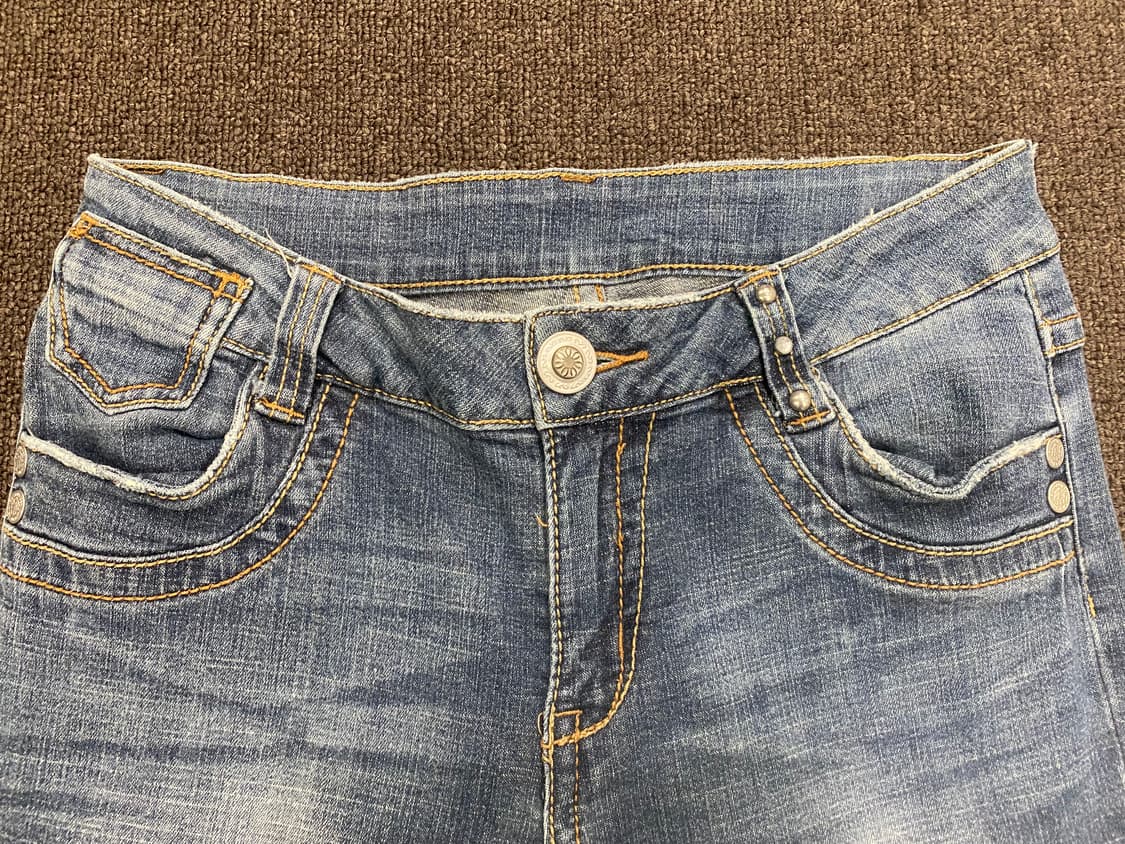 OS)Japanese vintage 여성 스터드 디테일 데님팬츠 상품이미지7