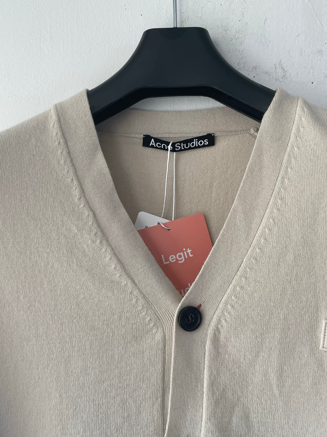 아크네 스튜디오 메리노울 페이스로고 니트 베이지 새상품 상품이미지2