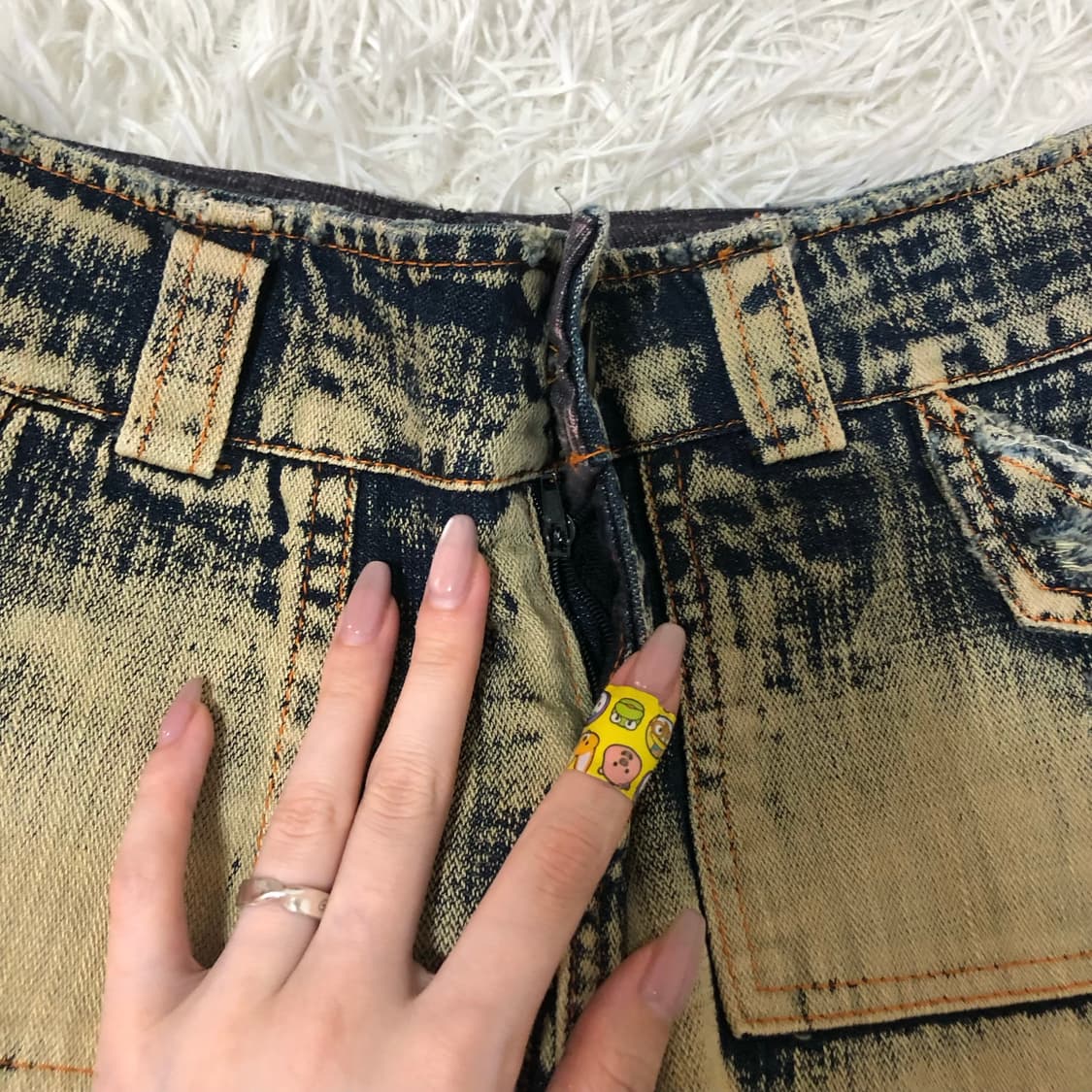 빈티지 워싱 미니 스커트 상품이미지5