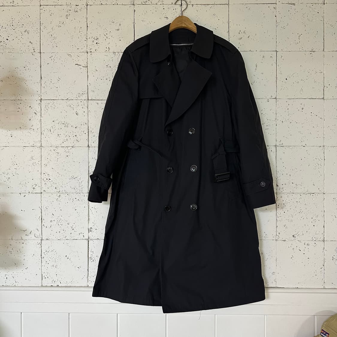 2XL 미군 밀리터리 트렌치코트 네이비 새상품급 상품이미지1