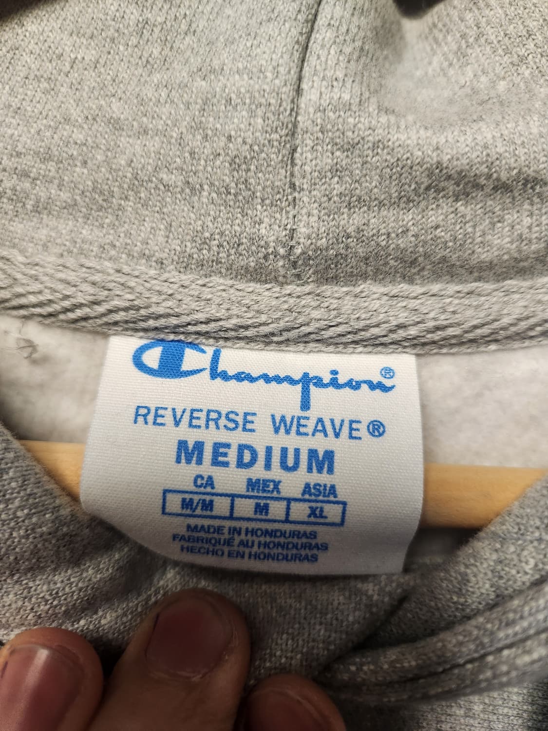 챔피언 USA 리버스위브 그레이 후드 아시아XL 상품이미지2