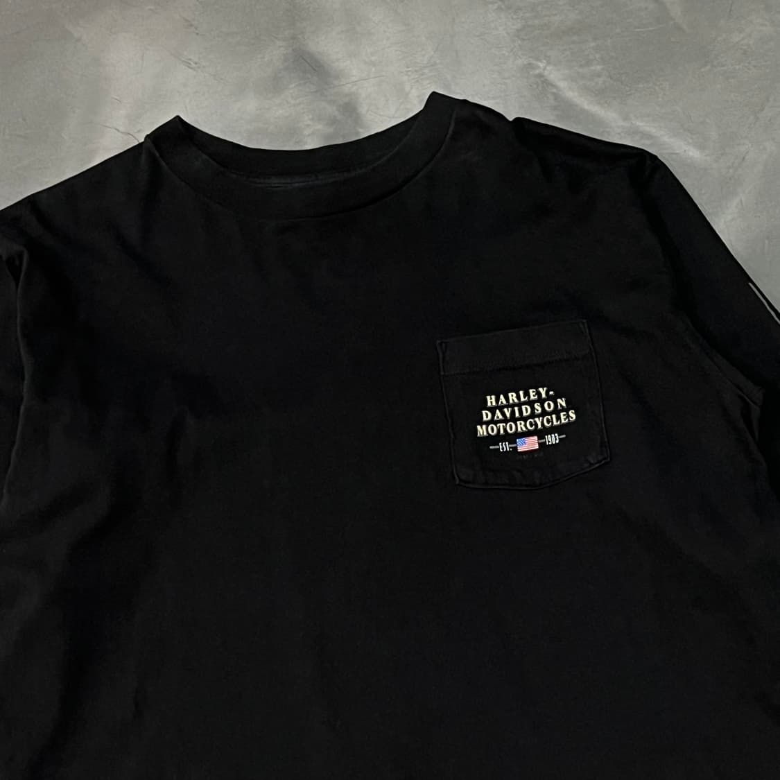  90s 할리데이비슨 포켓 롱슬리브 y15132 상품이미지3