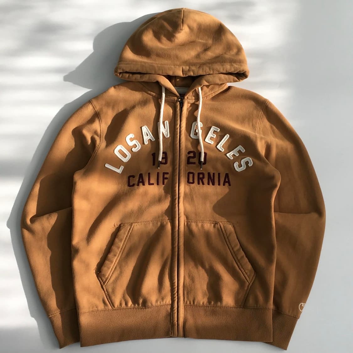 후아유 y2k 카멜베이지 러블리힙 스웻 후드집업 희귀져지(L) 상품이미지4