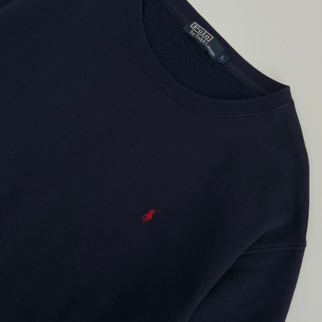 Polo 폴로 랄프로렌 네이비 코튼 라운드 맨투맨 상품이미지3