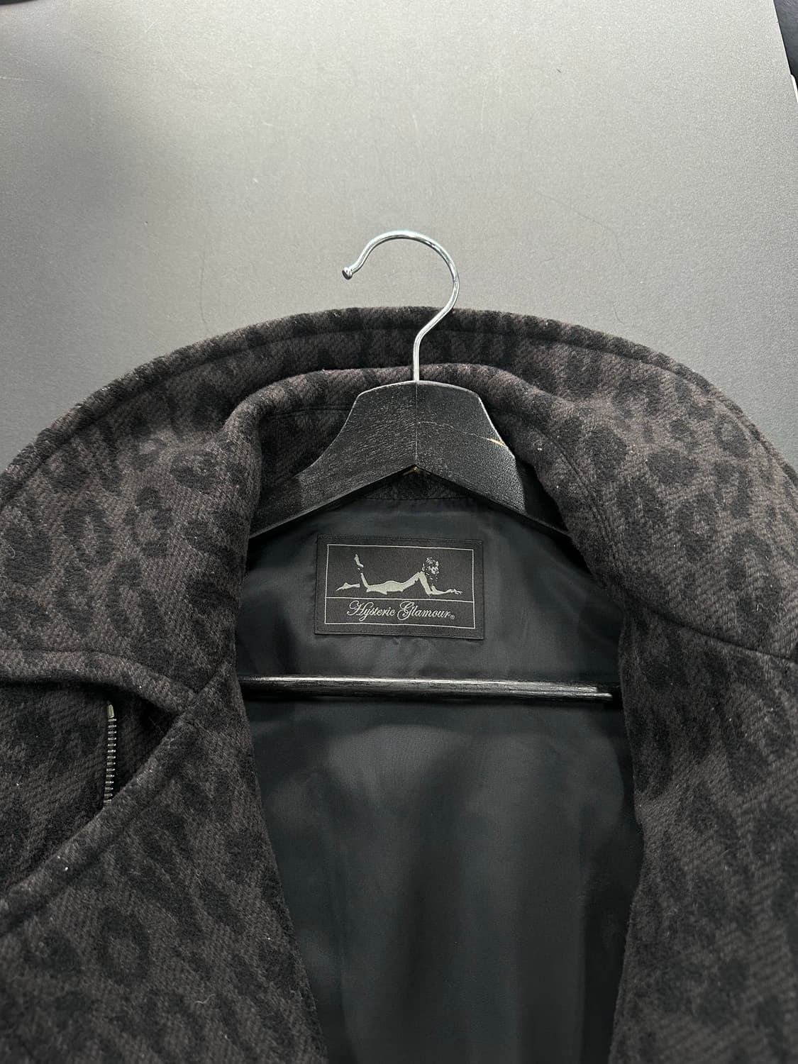 히스테릭글래머 레오파드 사선지퍼 버튼 울자켓 상품이미지7