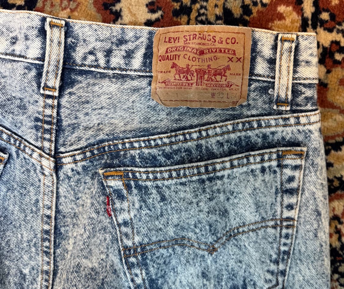 90s usa 빈티지 리바이스 501 데님 33(31~32) (555) 상품이미지3