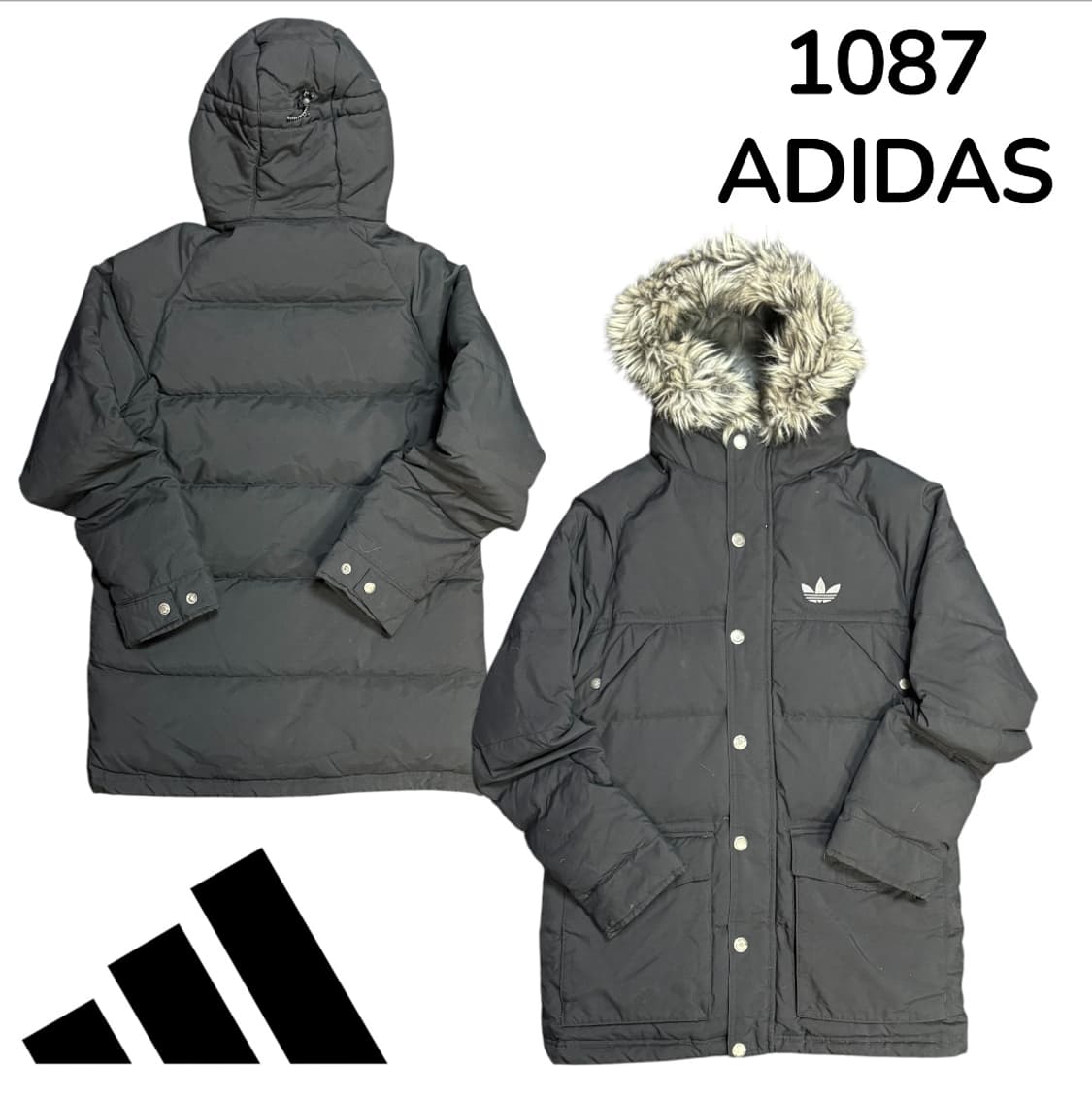 아디다스 울프죠 퍼 후드 패딩 M 상품이미지1