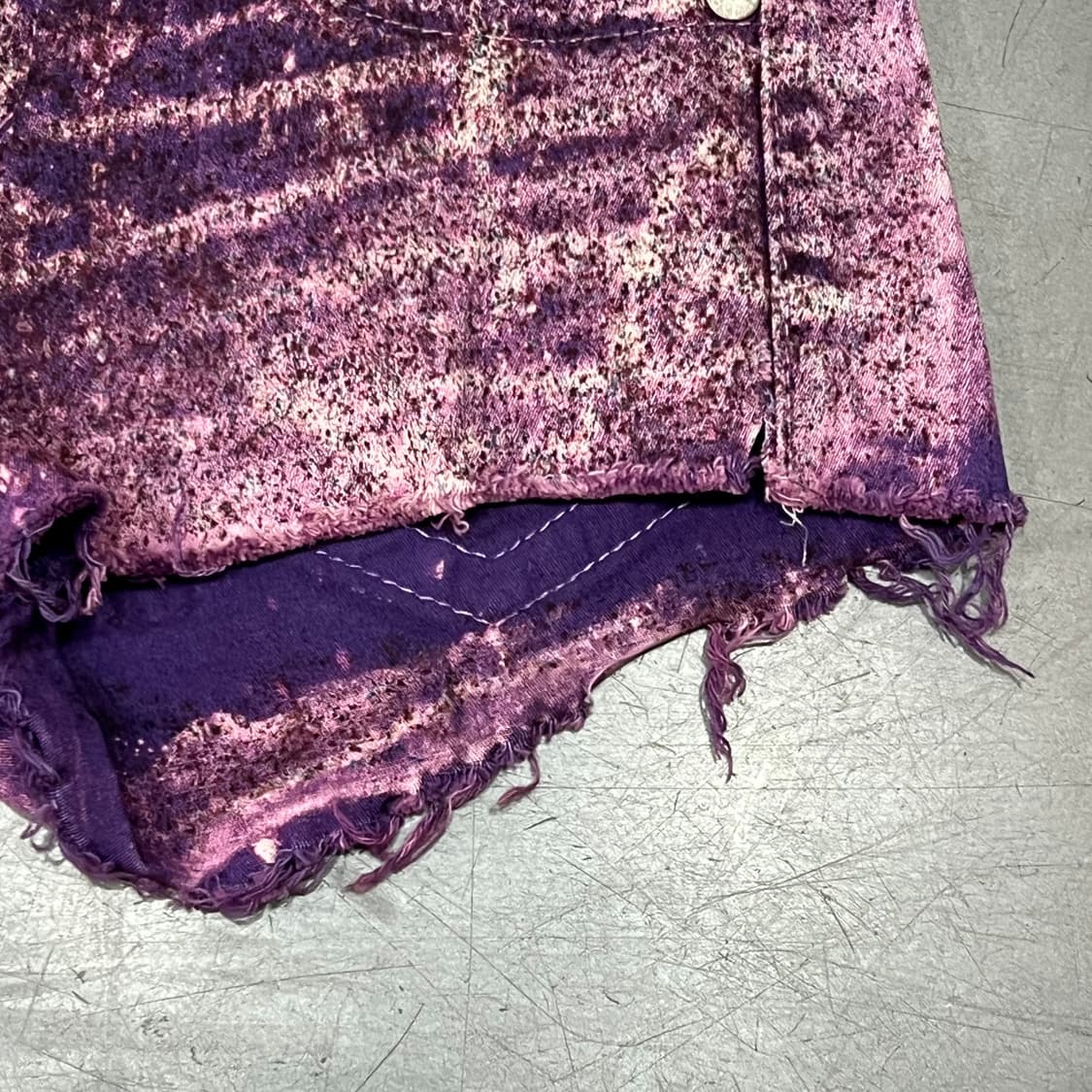  트루릴리젼 데드스탁 퍼플 타이다이 숏 팬츠 y16203 상품이미지4