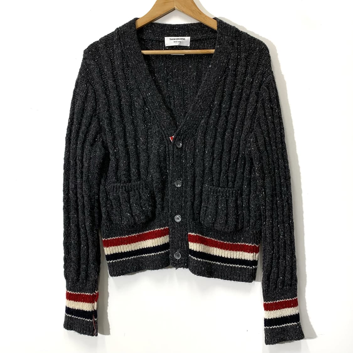 톰브라운 21fw 울 모헤어 슬림핏 가디건 상품이미지1