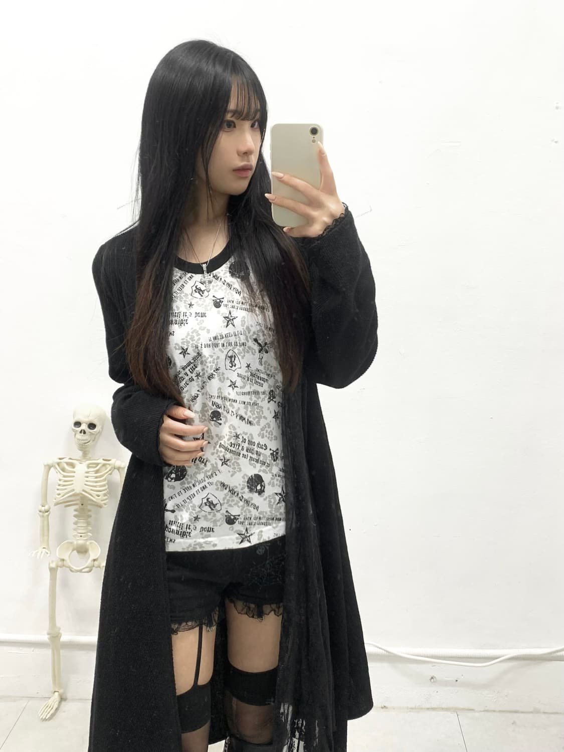 [AXES FEMME] 엑시즈팜 고딕 고스 크로셰 가디건 상품이미지2